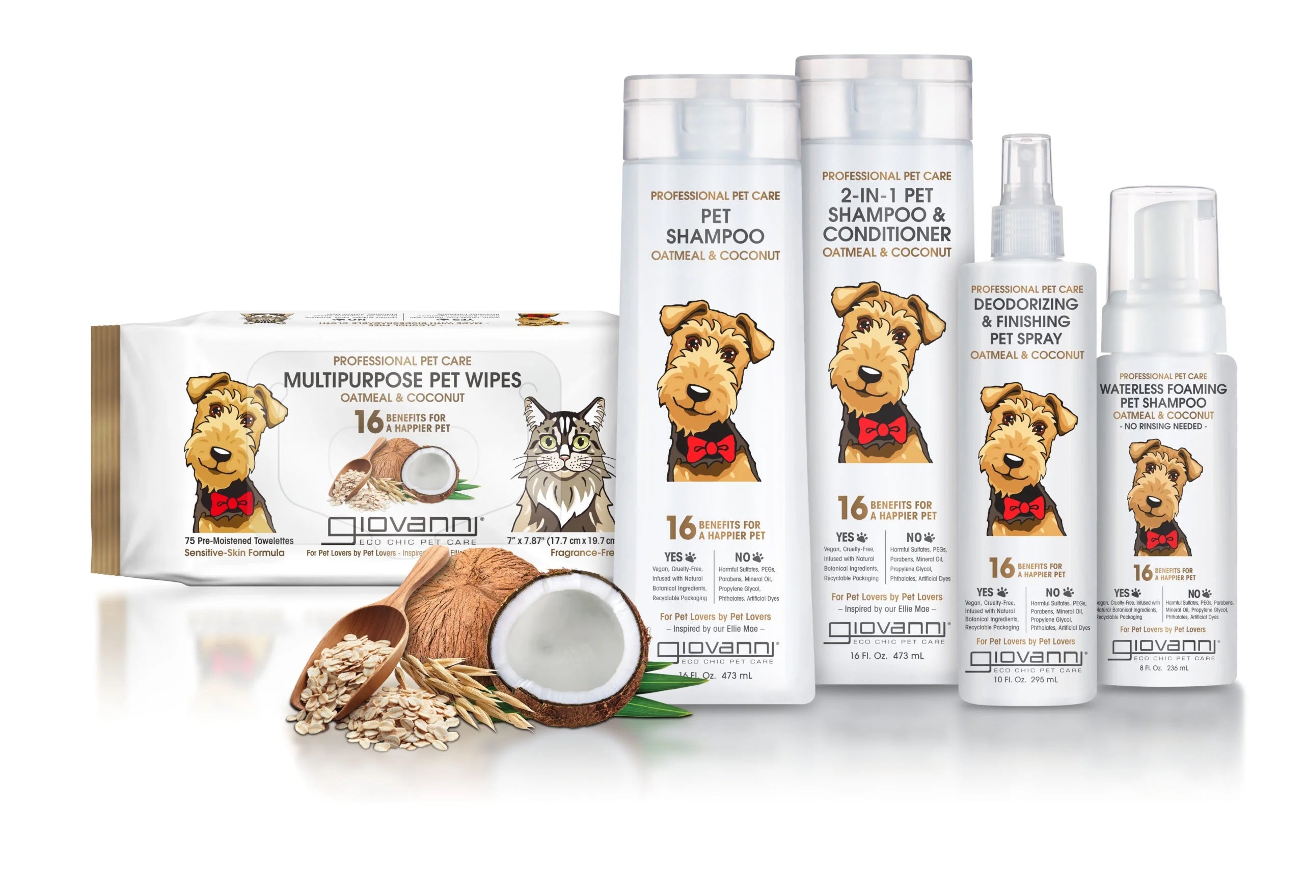 Giovanni Cosmetics - Professionelles Haustier-Shampoo - Haferflocken & Kokosnuss - 473ml