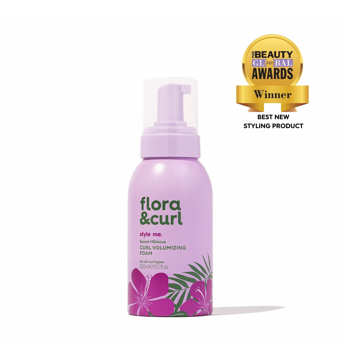 Flora & Curl Sweet Hibiscus Curl Volumizing Foam 300 ml, krullenmousse