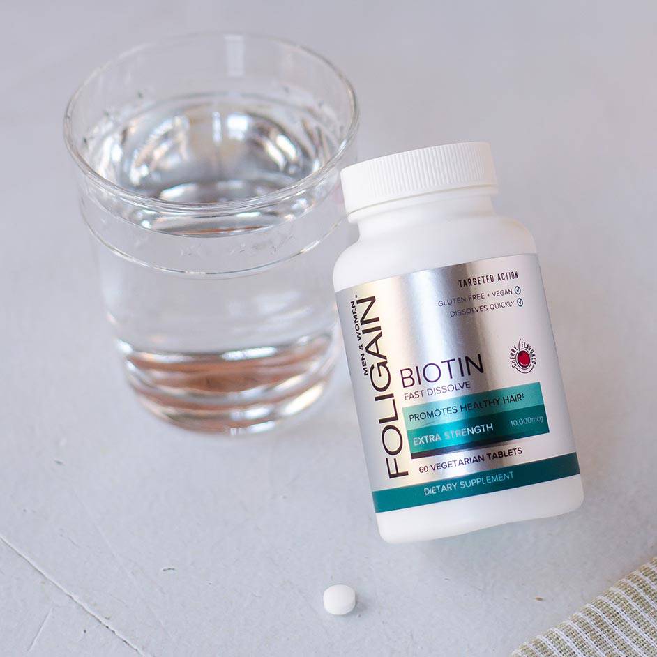 Foligain schnell auflösendes Biotin-Ergänzungsmittel 10.000 MCG