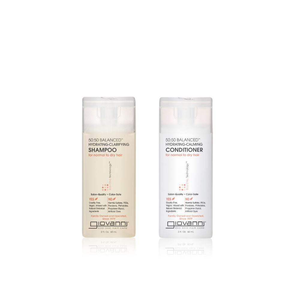 Giovanni Cosmetics – 50:50 Balanced Hair Care Set – Shampoo & Spülung für normales bis trockenes Haar