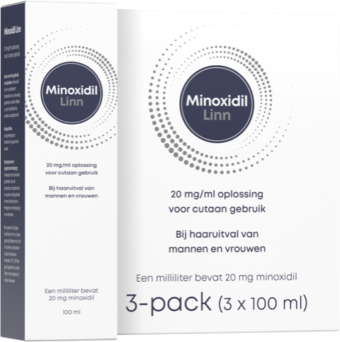 Linn Minoxidil 2% 3 maands verpakking (3x100ml)