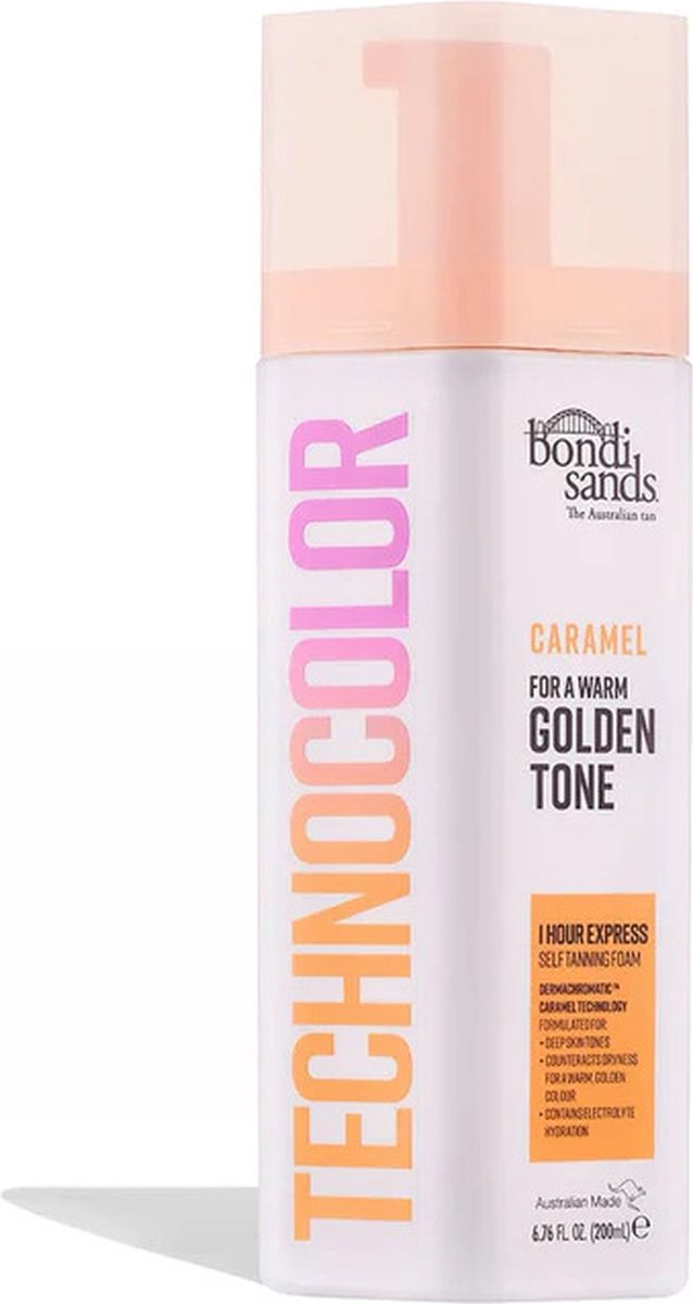 Bondi Sands Technocolor 1 Hour Express Selbstbräunungsschaum – Karamell – 200 ml + Technocolor Anwendungshandschuh