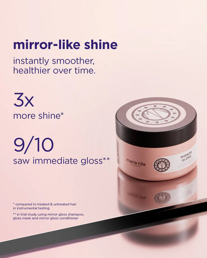 Maria Nila Mirror Gloss Masque - haarmasker dat pluis temt en de haarschubben verzegelt