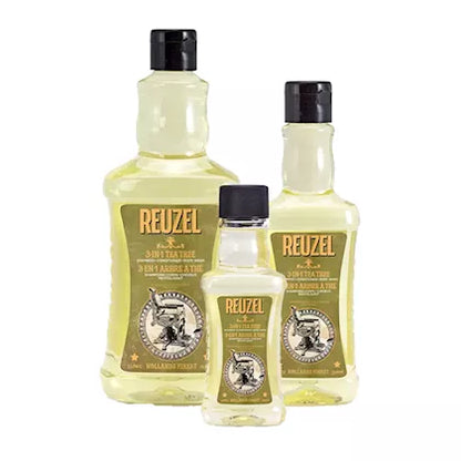 Reuzel 3-N-1 Tea Tree Shampoo, Conditioner, Body Wash - 100 ml