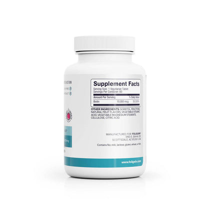 Foligain schnell auflösendes Biotin-Ergänzungsmittel 10.000 MCG