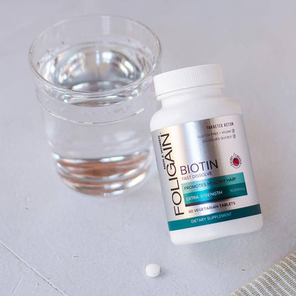 Foligain schnell auflösendes Biotin-Ergänzungsmittel 10.000 MCG