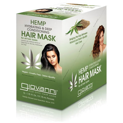 Giovanni Cosmetics - Hemp Hydrating Deep Conditioning Hair Mask - 12 Pack (12x 52 ml)