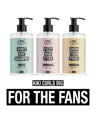 KIKI Curls Kombiset BIG (#1 Cleanser, #2 Mask, #3 Wonder Finish) – 3x 750ml