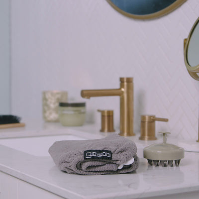 Giovanni Cosmetics - Sneldrogende Haarhanddoek (Quick Dry Hair Turban) – Grijs