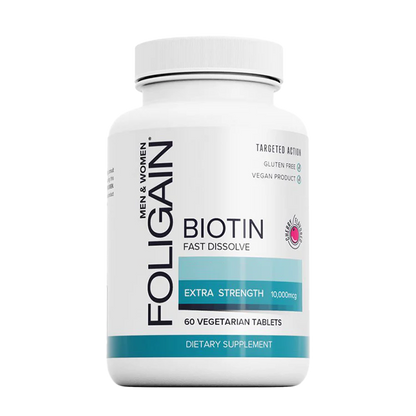 Foligain schnell auflösendes Biotin-Ergänzungsmittel 10.000 MCG