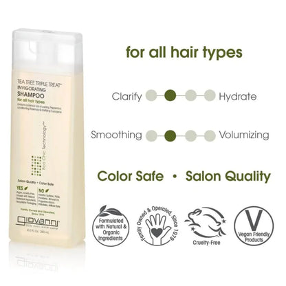 Giovanni Cosmetics – Tea Tree Triple Treat Belebendes Shampoo