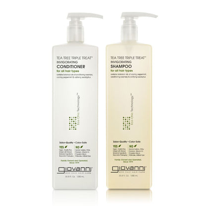 Giovanni Cosmetics – Teebaum-Haarpflegeset – Shampoo und Spülung