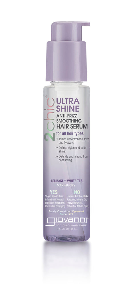 Giovanni Cosmetics 2chic - Ultra-Shine Anti-Frizz Smooting Hair Serum with Tsubaki & White Tea 81ml