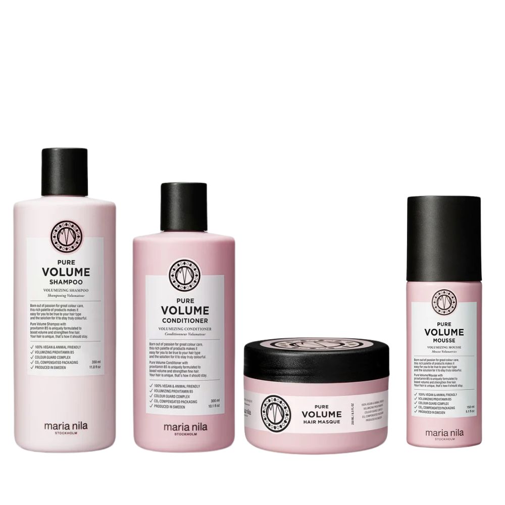 Maria Nila Stop Futloos Haar Set (Pure Volume Set met Shampoo + Conditioner + Masque + Volume Mousse)