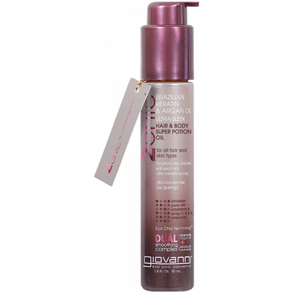 Giovanni Cosmetics - 2chic® - Ultra-Sleek Hair & Body Super Potion with Brazilian Keratin & Argan Oil 53 ml