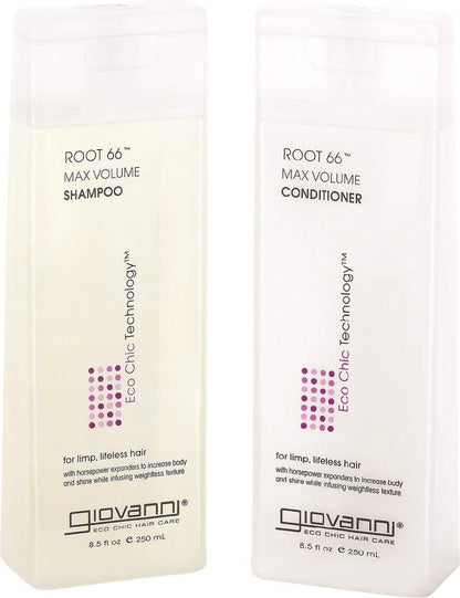 Giovanni Cosmetics - Root 66 Haarpflegeset - Shampoo und Spülung für schlaffes, dünnes, lebloses Haar