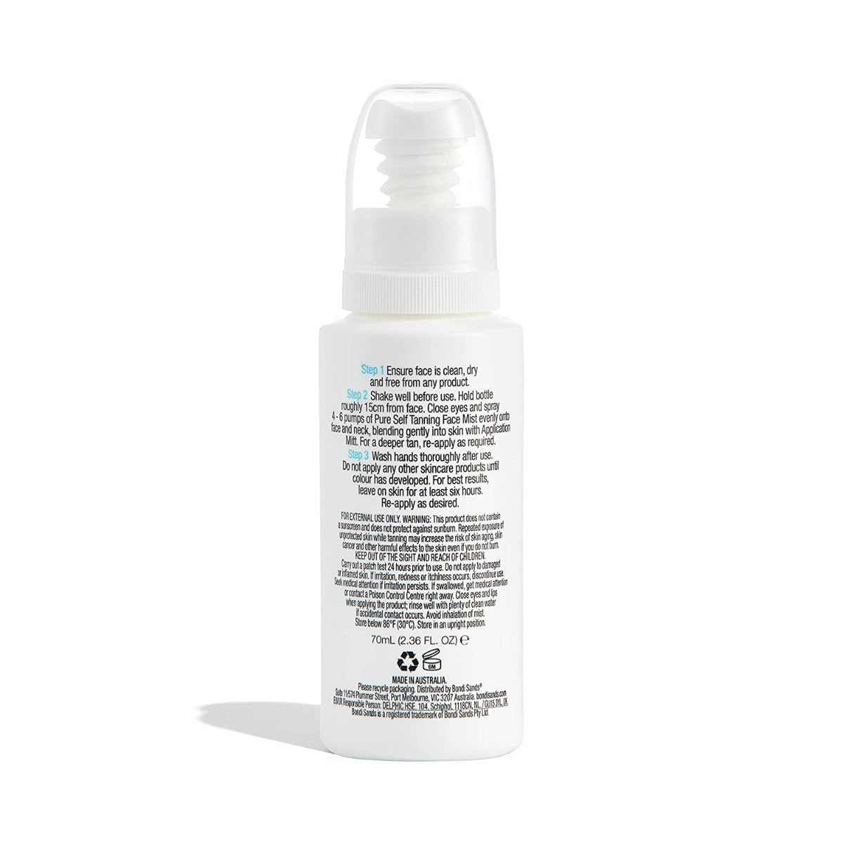 Bondi Sands Pure Selbstbräunungs-Gesichtsspray – 70 ml