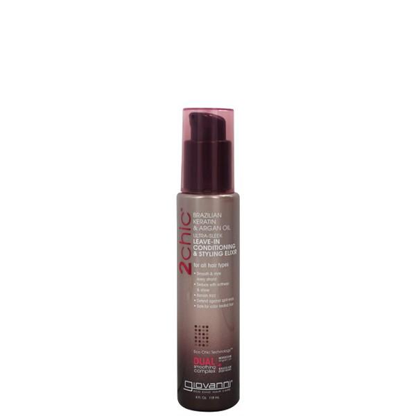 Giovanni Cosmetics - 2chic® - Ultra-Sleek Leave-In Conditioning & Styling Elixir with Brazilian Keratin & Argan Oil 118 ml