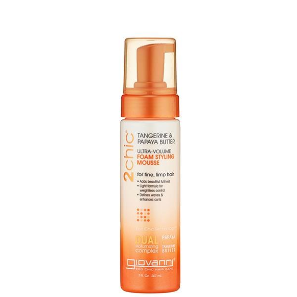 Giovanni Cosmetics - 2chic® - Ultra-Volume Foam Styling Mousse with Tangerine & Papaya Butter 207 ml